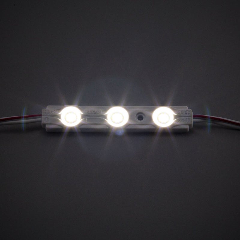 Q QINGCHEN 200pcs Daylight White 6500K Injection 0.72W 12 Volt DC LED Module for Signs 2835 SMD 3 LEDs Waterproof Decorative Light for Letter Advertising Signs with Tape Adhesive Backside - Image 4